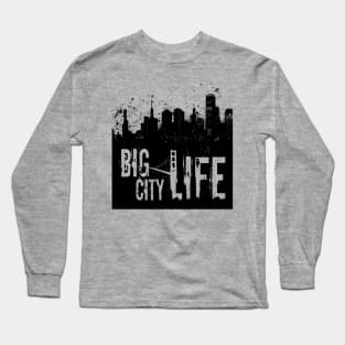 big city life black n white Long Sleeve T-Shirt